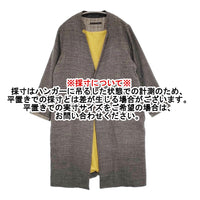 Pal'las Palace ウールリネン 十日 TFC0-2607C SW サイズ0 ノーカラー コート グレー レディース パラスパレス【中古】5-0920T♪
