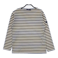 SAINT JAMES ウエッソン T3 ボーダー 長袖Ｔシャツ カットソー ロンＴ オフホワイト ブルー レディース セントジェームス【中古】5-0619M∞
