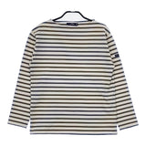 SAINT JAMES ウエッソン T3 ボーダー 長袖Ｔシャツ カットソー ロンＴ オフホワイト ブルー レディース セントジェームス【中古】5-0619M∞
