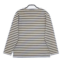 SAINT JAMES ウエッソン T3 ボーダー 長袖Ｔシャツ カットソー ロンＴ オフホワイト ブルー レディース セントジェームス【中古】5-0619M∞