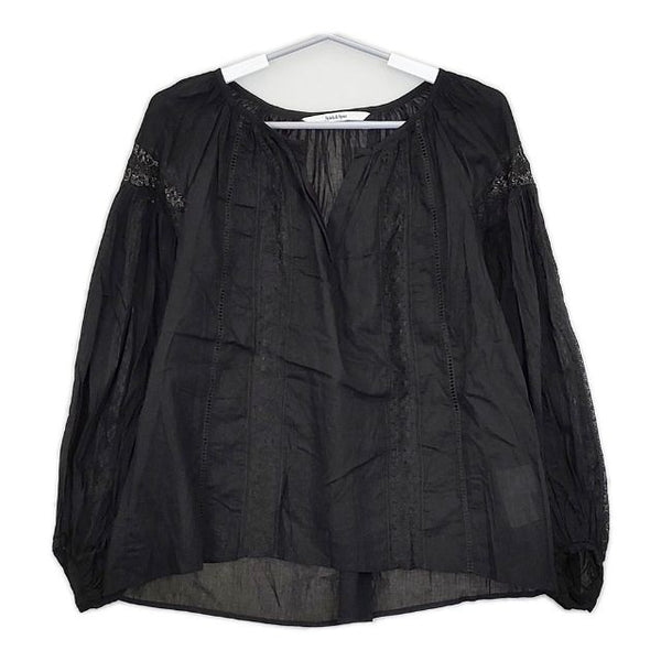 Spick and Span コットン レース インド製 ブラウス シャツ ブラック レディース スピックアンドスパン【中古】5-0619M∞