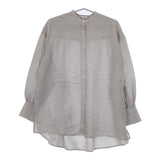 IENA ラミーリヨセルバックギャザーシャツ ブラウス シャツ 22SS グレー レディース イエナ【中古】5-0619M∞