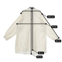 OUTIL CHEMISIER FELINES コットン サイズ1 ジャガード 長袖 ワンピース アイボリー レディース ウティ【中古】5-0715M△