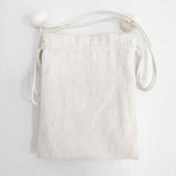 kina キナ pon pon pochette ポンポン ポシェット 巾着バッグ オフホワイト レディース【中古】5-0802G∞