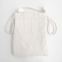 kina キナ pon pon pochette ポンポン ポシェット 巾着バッグ オフホワイト レディース【中古】5-0802G∞