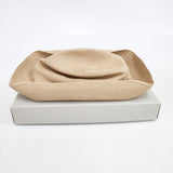 mature ha BOX HAT ボックスハット ペーパー 帽子 ハット ベージュ レディース マチュアーハ【中古】5-0605M◎