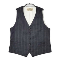 nest Robe 01113-1098 ストライプ ウール ジレ ベスト グレー レディース ネストローブ【中古】5-0921T∞
