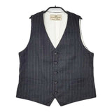 nest Robe 01113-1098 ストライプ ウール ジレ ベスト グレー レディース ネストローブ【中古】5-0921T∞