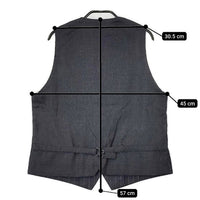 nest Robe 01113-1098 ストライプ ウール ジレ ベスト グレー レディース ネストローブ【中古】5-0921T∞