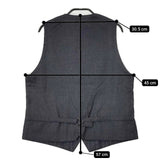 nest Robe 01113-1098 ストライプ ウール ジレ ベスト グレー レディース ネストローブ【中古】5-0921T∞