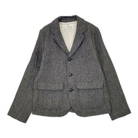 nest Robe 01104-0241 ヘリンボーン ウールリネン ジャケット グレー レディース ネストローブ【中古】5-0921T∞