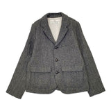 nest Robe 01104-0241 ヘリンボーン ウールリネン ジャケット グレー レディース ネストローブ【中古】5-0921T∞