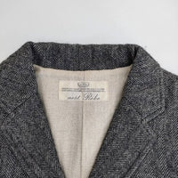 nest Robe 01104-0241 ヘリンボーン ウールリネン ジャケット グレー レディース ネストローブ【中古】5-0921T∞