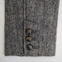 nest Robe 01104-0241 ヘリンボーン ウールリネン ジャケット グレー レディース ネストローブ【中古】5-0921T∞