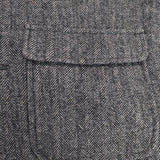 nest Robe 01104-0241 ヘリンボーン ウールリネン ジャケット グレー レディース ネストローブ【中古】5-0921T∞