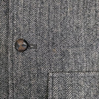 nest Robe 01104-0241 ヘリンボーン ウールリネン ジャケット グレー レディース ネストローブ【中古】5-0921T∞