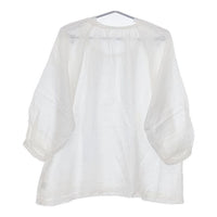 nest Robe 01112-1165 リネン プルオーバー ブラウス シャツ ホワイト レディース ネストローブ【中古】5-0619M∞