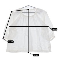 nest Robe 01112-1165 リネン プルオーバー ブラウス シャツ ホワイト レディース ネストローブ【中古】5-0619M∞