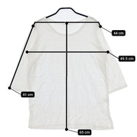 45R/45rpm コットン 切替 七分袖 Ｔシャツ カットソー ホワイト レディース フォーティーファイブアールピーエム【中古】5-0619M∞
