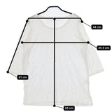 45R/45rpm コットン 切替 七分袖 Ｔシャツ カットソー ホワイト レディース フォーティーファイブアールピーエム【中古】5-0619M∞