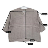 evam eva E141T079 リネン プルオーバー ブラウス シャツ グレー レディース エヴァムエヴァ【中古】5-0619M∞