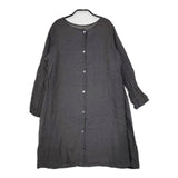 evam eva E131T130 リネン シャツワンピース チュニック グレー レディース エヴァムエヴァ【中古】5-0619M∞