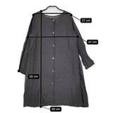 evam eva E131T130 リネン シャツワンピース チュニック グレー レディース エヴァムエヴァ【中古】5-0619M∞