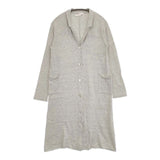 evam eva E121K007 コットンニット 羽織 ガウン ロング丈 カーディガン グレー レディース エヴァムエヴァ【中古】5-0714M∞