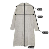 evam eva E121K007 コットンニット 羽織 ガウン ロング丈 カーディガン グレー レディース エヴァムエヴァ【中古】5-0714M∞