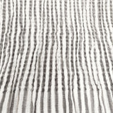 Khadi and Co インド製 ストライプ コットン マフラー ストール ホワイト ブラック レディース カディ アンド コー【中古】5-0605M◎