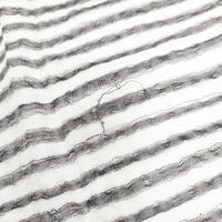 Khadi and Co インド製 ストライプ コットン マフラー ストール ホワイト ブラック レディース カディ アンド コー【中古】5-0605M◎