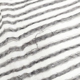 Khadi and Co インド製 ストライプ コットン マフラー ストール ホワイト ブラック レディース カディ アンド コー【中古】5-0605M◎