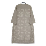 Sally Scott 刺繍 お花 ノーカラー 7AR コート ベージュ レディース サリースコット【中古】5-0619M∞