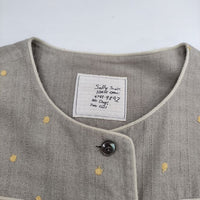 Sally Scott 刺繍 お花 ノーカラー 7AR コート ベージュ レディース サリースコット【中古】5-0619M∞