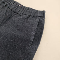 45R/45rpm リネンツィードストレッチスリムパンツ 定価22000円 ウエストゴム パンツ ネイビー レディース フォーティーファイブアールピーエム【中古】5-0714M∞