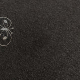 mina perhonen choucho sa8707 七分袖 Tシャツ 刺繍 コットン カットソー ブラック レディース ミナペルホネン【中古】5-0617S△