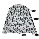 mina perhonen hello swallow aas8013us サイズM 長袖Ｔシャツ カットソー ロンＴ グリーン グレー系 レディース ミナペルホネン【中古】5-0927M∞
