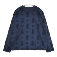 R&D.M.Co- J.Q.E JACQUARD QUEEN ELIZABETH 長袖Ｔシャツ カットソー ロンＴ ネイビー レディース オールドマンズテーラー【中古】5-0911M∞