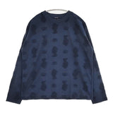 R&D.M.Co- J.Q.E JACQUARD QUEEN ELIZABETH 長袖Ｔシャツ カットソー ロンＴ ネイビー レディース オールドマンズテーラー【中古】5-0911M∞