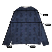 R&D.M.Co- J.Q.E JACQUARD QUEEN ELIZABETH 長袖Ｔシャツ カットソー ロンＴ ネイビー レディース オールドマンズテーラー【中古】5-0911M∞