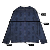 R&D.M.Co- J.Q.E JACQUARD QUEEN ELIZABETH 長袖Ｔシャツ カットソー ロンＴ ネイビー レディース オールドマンズテーラー【中古】5-0911M∞
