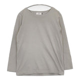 atelier naruse na-T07001 コットン 長袖Ｔシャツ カットソー ロンＴ グレー レディース アトリエナルセ【中古】5-0911M∞