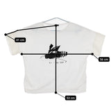 SI-HO SUP プリント フリル袖 スパンコール ビーズ ラメ 蜂 SC-515 半袖Ｔシャツ カットソー ホワイト ブラック レディース シーホースプ【中古】5-0617S△