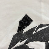 SI-HO SUP プリント フリル袖 スパンコール ビーズ ラメ 蜂 SC-515 半袖Ｔシャツ カットソー ホワイト ブラック レディース シーホースプ【中古】5-0617S△