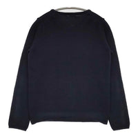 Gauze# クルーネック コットン カーディガン ネイビー レディース ガーゼ【中古】5-0911M∞