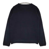 Gauze# クルーネック コットン カーディガン ネイビー レディース ガーゼ【中古】5-0911M∞