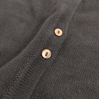 Gauze# クルーネック コットン カーディガン ネイビー レディース ガーゼ【中古】5-0911M∞