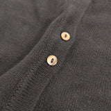 Gauze# クルーネック コットン カーディガン ネイビー レディース ガーゼ【中古】5-0911M∞