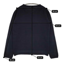 Gauze# クルーネック コットン カーディガン ネイビー レディース ガーゼ【中古】5-0911M∞