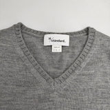 H/standard Vネック ウール セーター ニット グレー レディース アッシュスタンダード【中古】5-1026T∞